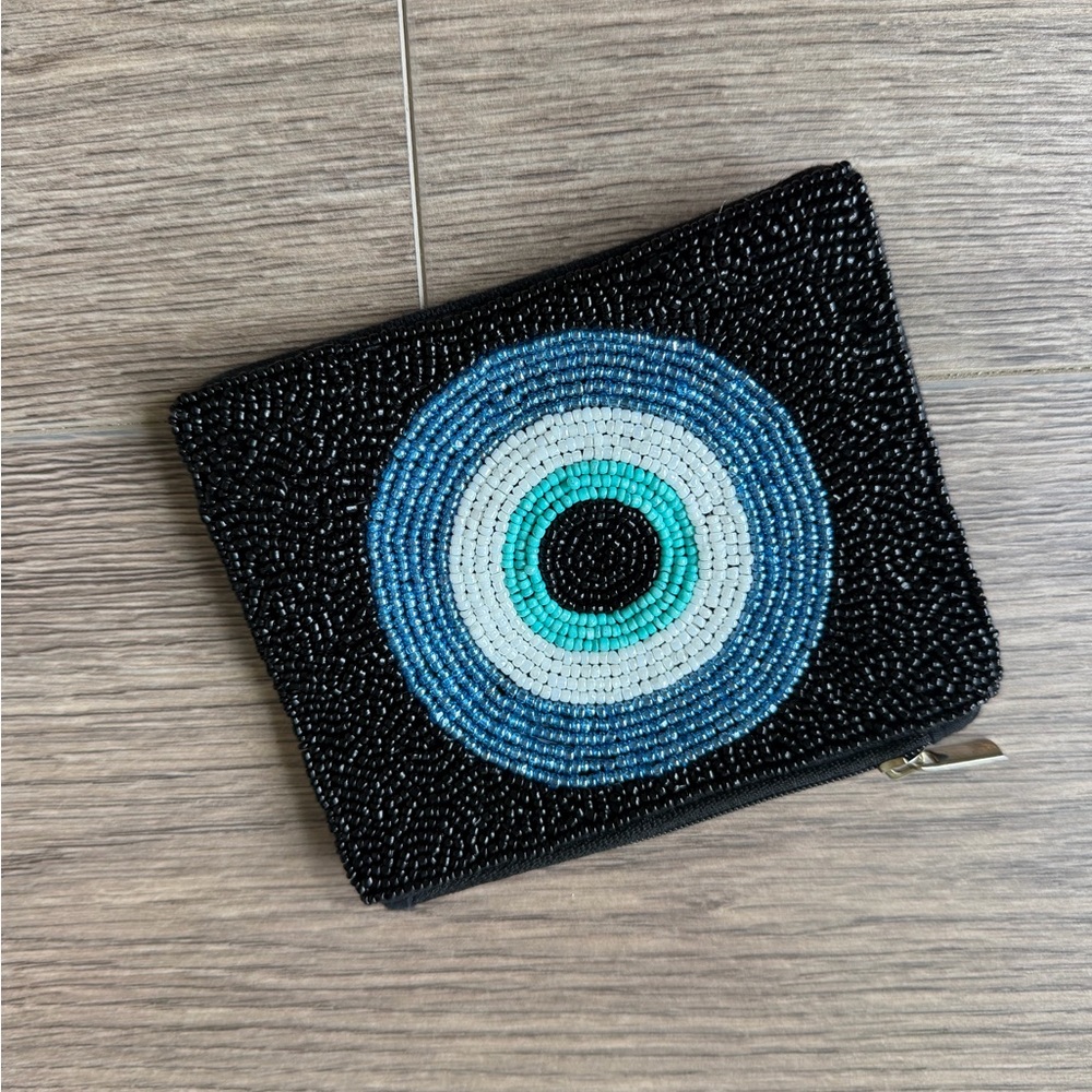 Evil eye beaded Card Holder